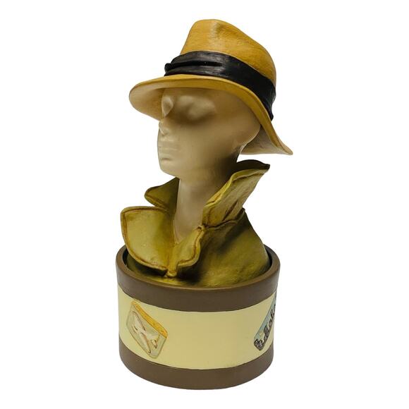 1999 Just the Right Style Fedora Hat Trinket Box 27402 by Raine MIB - Picture 4 of 12